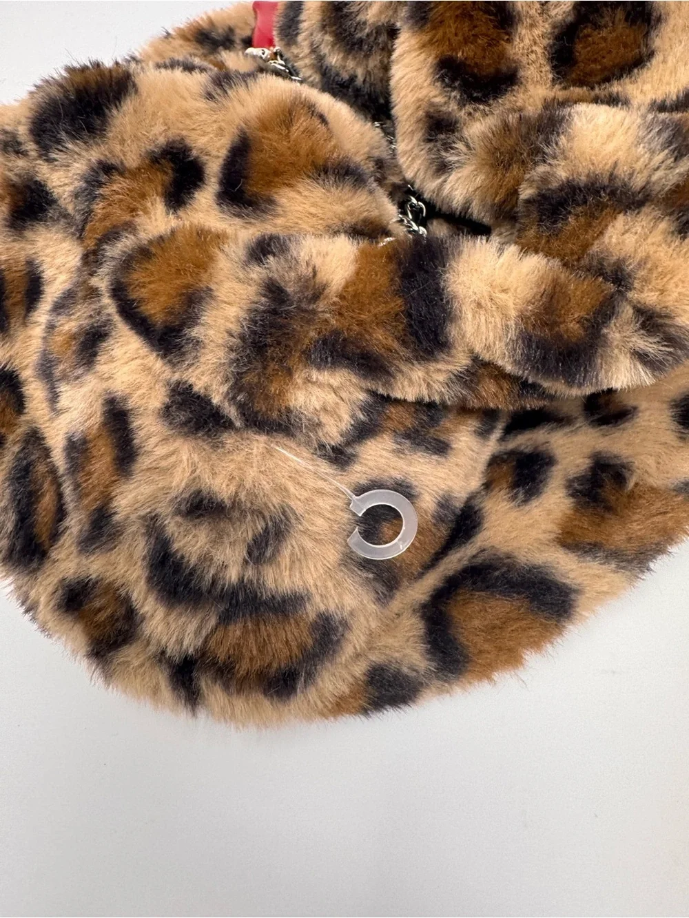 NWOT Ed Hardy Bucket‎ Hat Faux Fur Leopard Print Charm Bracelet